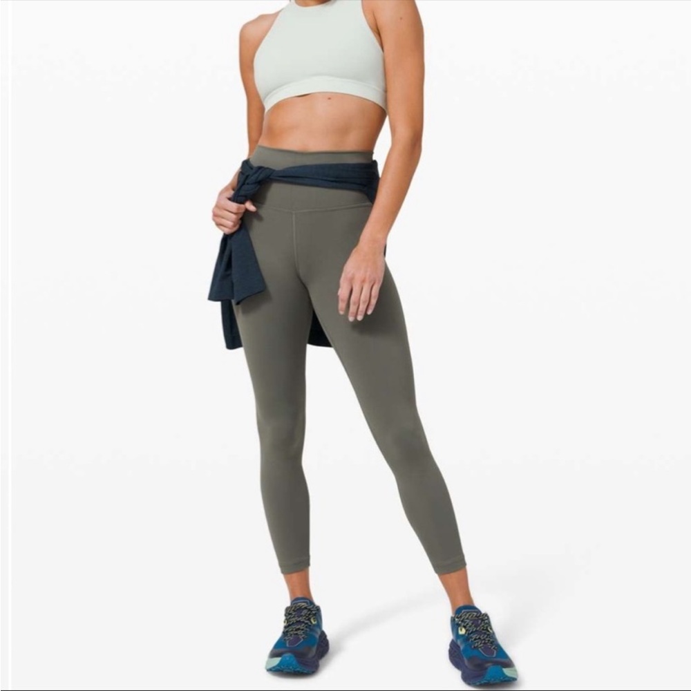 Lululemon High Rise Wunder Under 25 Inch Tight / Grey Sage
